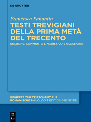 cover image of Testi trevigiani della prima metà del Trecento